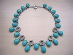 Picture of Blue Howlite, Swarovski Crystals and 925 Silver Components