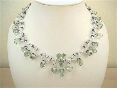 Picture of Green Amethyst, Swarovski Crystals and 925 Silver Components