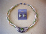 Picture of Peridot, Fresh Water Pearls and 925 Silver Components