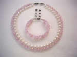 Picture of Rose Quartz, Fresh Water Pearls and 925 Silver Components